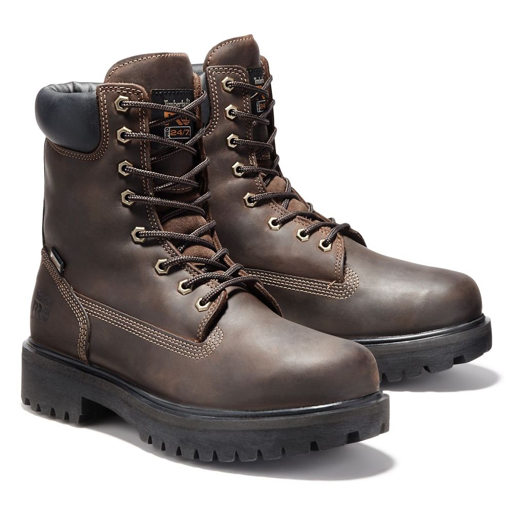 Bocanci Pro Timberland Barbati Maro - Direct Attach 8\" Soft Toe - Romania - KYEBJF579